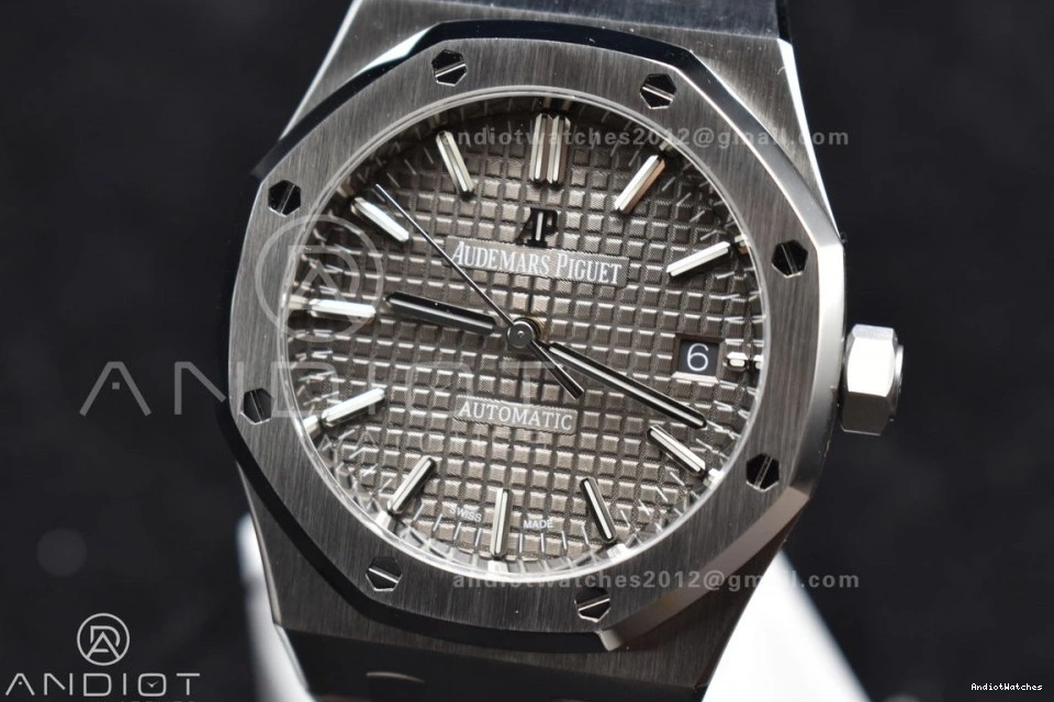 Royal Oak Gray Edition 1030 on 37mm Super SS Textured SS Bracelet Best SA3120 1:1 ZF Clone Dial 15450 MultiPurpose 0524